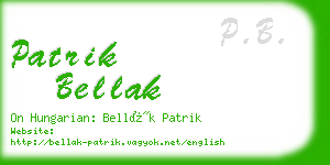 patrik bellak business card